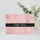 Carte Certificats cadeaux de Parties scintillant rose cl (Debout devant)