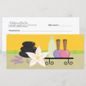 Carte Certificats cadeaux de Spa ou de salon de ongles (Devant / Derrière)