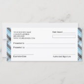 Carte Certificats cadeaux de style Boutique Plaid modern (Dos)