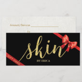 Carte Certificats-cadeaux Esthéticiens Spas de salon de  (Devant / Derrière)