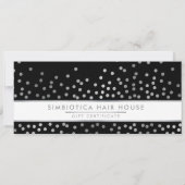 Carte CERTIFICATS-CADEAUX glam confetti points argentés  (Dos)