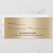 Carte Certificats cadeaux Leopard Moderne à rayures Or (Dos)