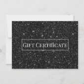 Carte Certificats cadeaux Moderne Parties scintillant No (Devant)