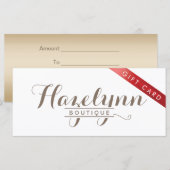 Carte Certificats-cadeaux personnalisés (Devant / Derrière)