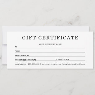 Carte Certificats Cadeaux Pour Mon Entreprise