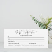 Carte Certificats-Cadeaux Pour Mon Entreprise (Debout devant)