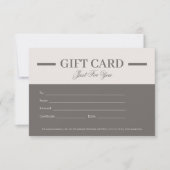 Carte Certificats cadeaux professionnels minimalistes mo (Devant)