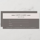 Carte Certificats cadeaux professionnels minimalistes mo (Devant / Derrière)