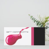 Carte Certificats Cadeaux Salon à ongles (Debout devant)