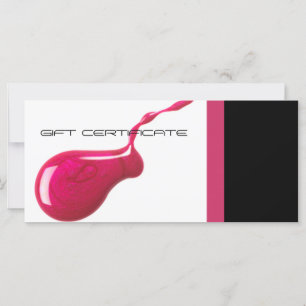 Carte Certificats Cadeaux Salon à ongles