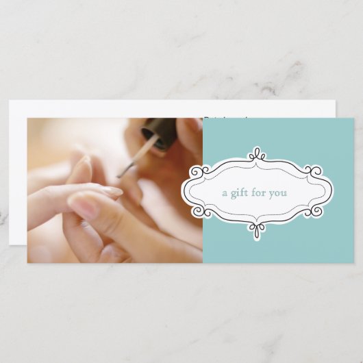 Carte Certificats-cadeaux Salon à ongles ou Studio (Devant / Derrière)