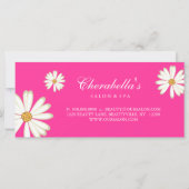 Carte Certificats cadeaux Salon Daisy Flower rose (Dos)