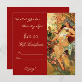 Carte Certificats cadeaux Spa de beauté (Devant / Derrière)