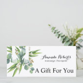 Carte Certificats-cadeaux Spa de thérapie de massage bot (Debout devant)