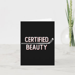 Carte Certifié Beauté Funny Hockey sur glace Slang Roule