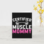 Carte Certifié Muscle Mommy Exercice de musculation Moth (Fleur jaune)