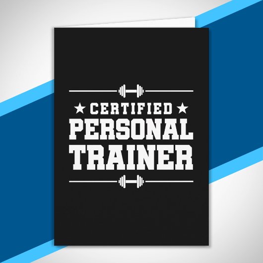 Carte Certifié Personal Trainer Fitness Coach Gym Train