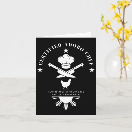 Carte Certified Adobo Chef New Filino Graphics Statement (Fleur jaune)