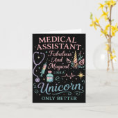 Carte Certified Medical Istant Unicorn Cma Medical Istan (Fleur jaune)