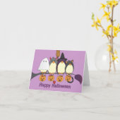 Carte Ces oiseaux Halloween (Fleur jaune)