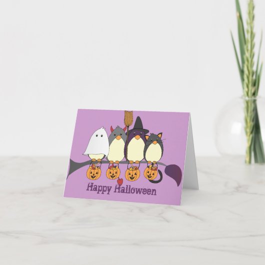 Carte Ces oiseaux Halloween (Devant)