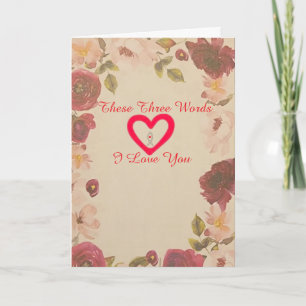Carte ces trois mots je t'aime