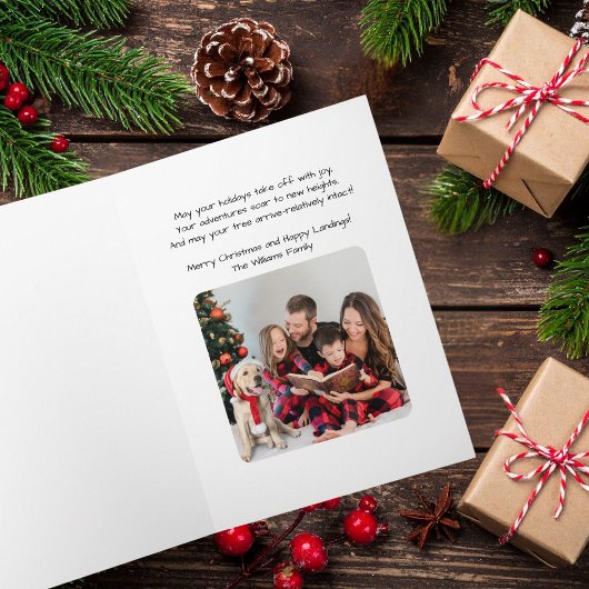 Carte Cessna Airplane carries Christmas Tree Photo Funny