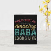 Carte C'est à quoi ressemble un Baba incroyable pour la (Fleur jaune)