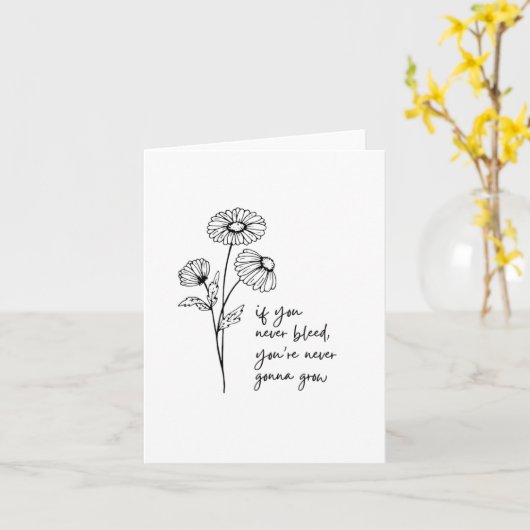 Carte C'est Alright maintenant (Fleur jaune)