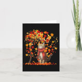 Carte C'est Automne Y'all Cat Leaf Fall Tree Bonjour Aut (Devant)