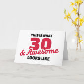 Carte C'est ce que 30 et génial ressemblent à anniversai (Fleur jaune)