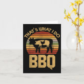 Carte C'Est Ce Que Je Fais - Barbecue - Funny Bar B Que (Fleur jaune)
