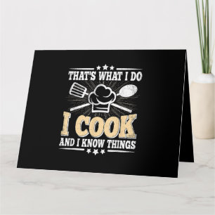 Carte C'est ce que je fais, je cuisine et je sais que c'