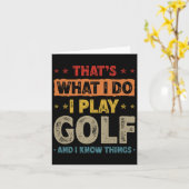 Carte C'est ce que je fais Jouer Golf Funny Golfer (Fleur jaune)