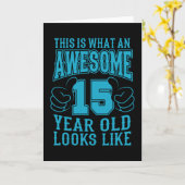 CARTE C'EST CE QUI EST UN EXCELLENT 15 ANS D'ÂGE 15 (Fleur jaune)