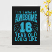 Carte C'EST CE QUI EST UN EXCELLENT 16 ANS, 16ème annive (Fleur jaune)