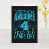 Carte C'EST CE QUI EST UN MAGNIFIQUE 4ème anniversaire d (Fleur jaune)