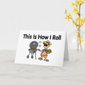 Carte C'Est Comme Ça Que Je Lance Le Grillage BBQ (Fleur jaune)