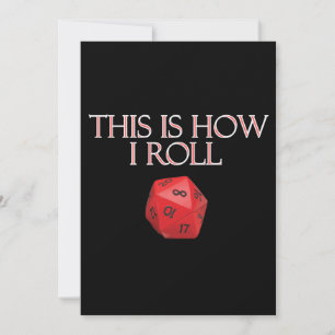 Carte C'Est Comme Ça Que Je Roule Dice RPG Dice Drôle