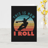 Carte C'est comme ça que je roule Funny Skateboarding (Fleur jaune)