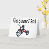 Carte C'est comment je roule (le tricycle rouge) (Fleur jaune)