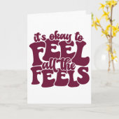 Carte C'est correct de ressentir tous les sentiments Pro (Fleur jaune)