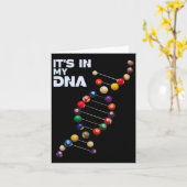 Carte C'est dans ma piscine Adn Joueurs Billard 8 Ll Lov (Fleur jaune)