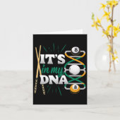 Carte C'est dans mon Adn - Billiard Queue Pool Player (Fleur jaune)