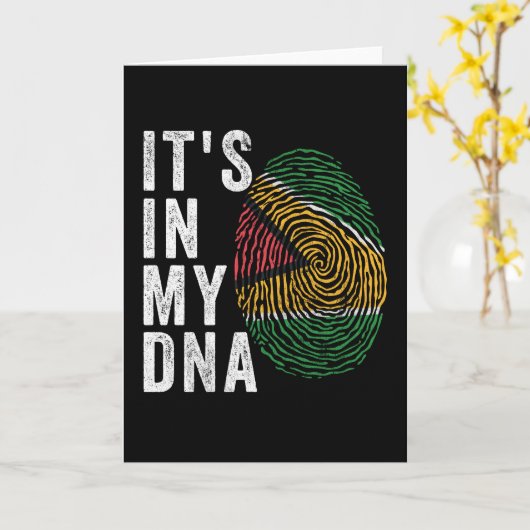 Carte C'est dans mon ADN - Guyana Flag (Fleur jaune)