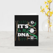 Carte C'Est Dans Mon Adn Poolbillard Billiard File Pool  (Fleur jaune)