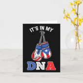 Carte C'Est Dans Mon Adn Puerto Rican Boxe (Fleur jaune)