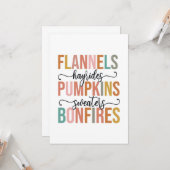 Carte C'est de nouveau l'automne (Devant/Arrière en situation)