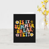 Carte C'est déjà les vacances d'été ? Dernier jour d'éco (Fleur jaune)