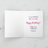 Carte C'est doux, Cupcake, anniversaire (Intérieur)